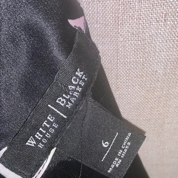 White House Black Market Floral Belted Fit N Flare Dress Size 6 - Picture 7 of 7